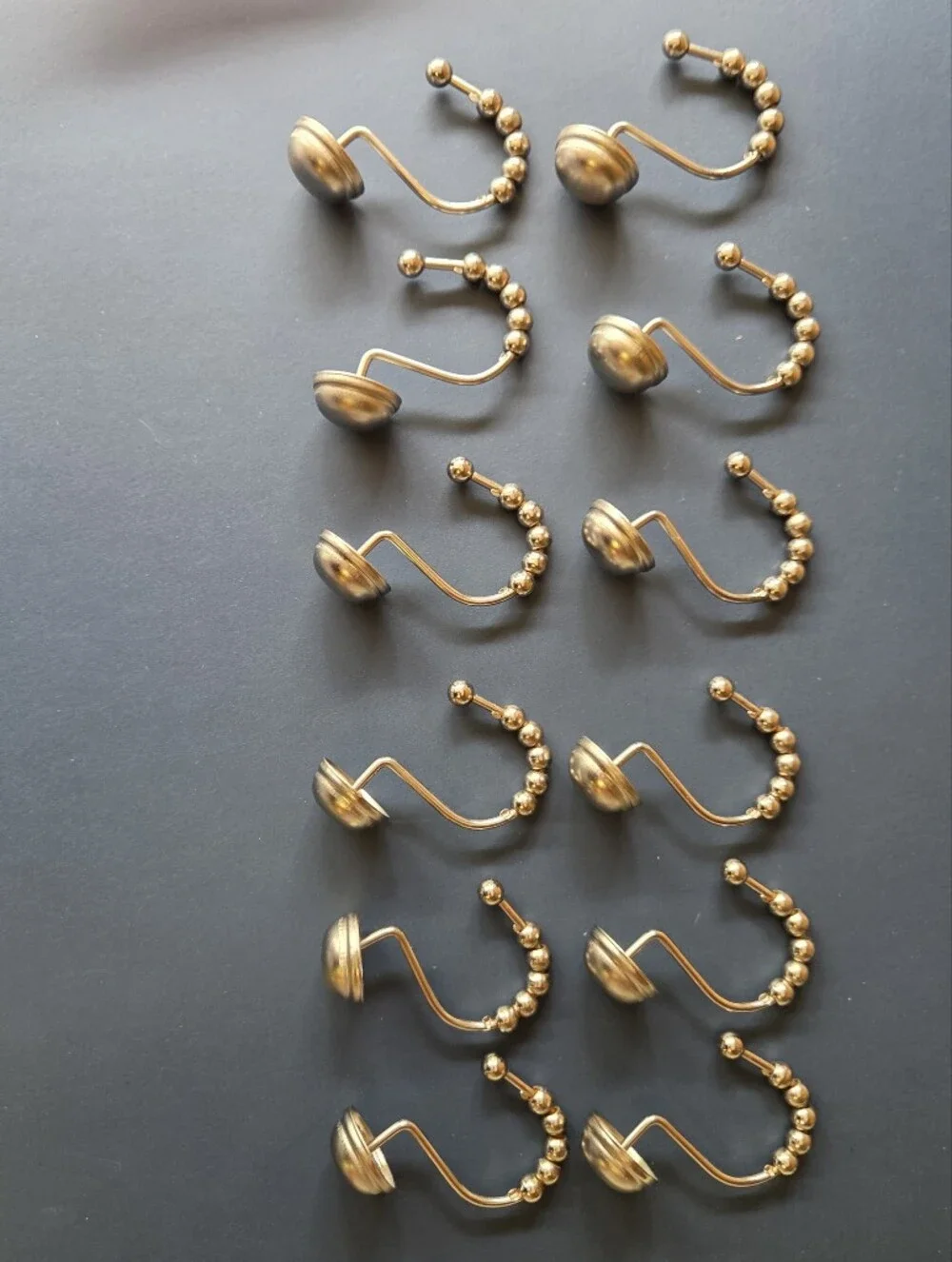 Set Of 12 Silver Shower Curtain Rings